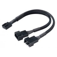 Cable divisor PWM 04P para 2 ventiladores negro 15cm